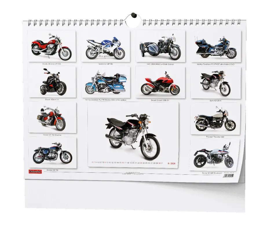 Nástěnný kalendář 2026 Motorbike - A3