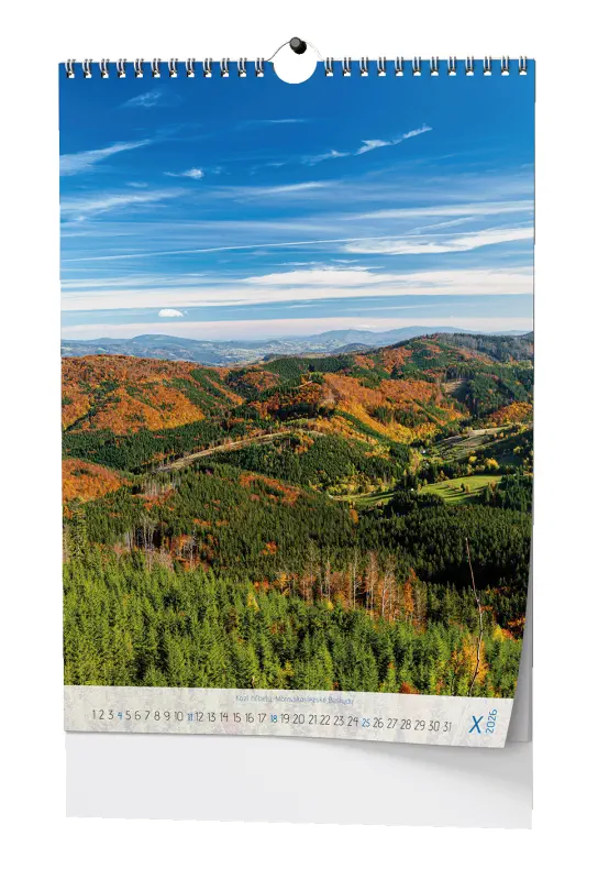 Nástěnný kalendář 2026 Hory Čech a Moravy - A3