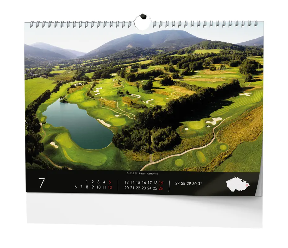 Nástěnný kalendář 2026 Golf - české resorty