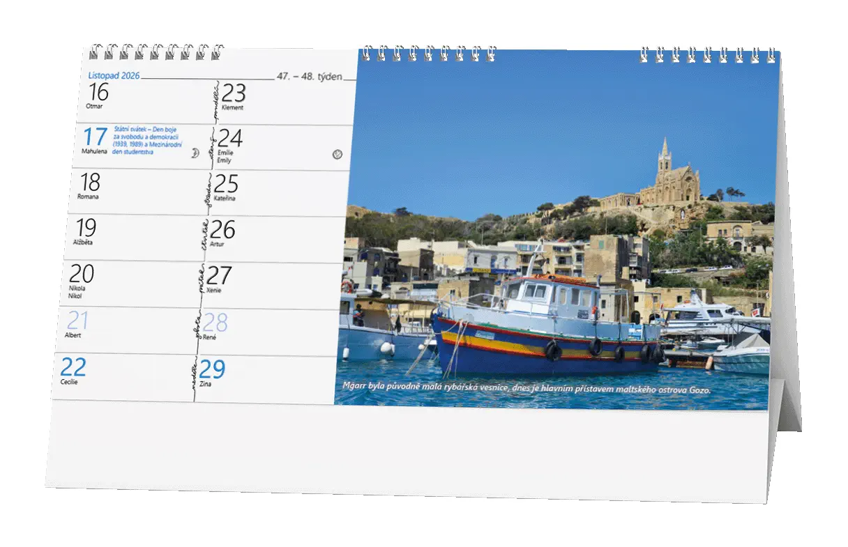 Stolní kalendář 2026 Svět v kostce