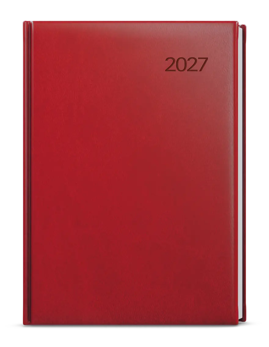 Diář 2027 Denní diář - Ctirad - Vivella - A5 - bordó