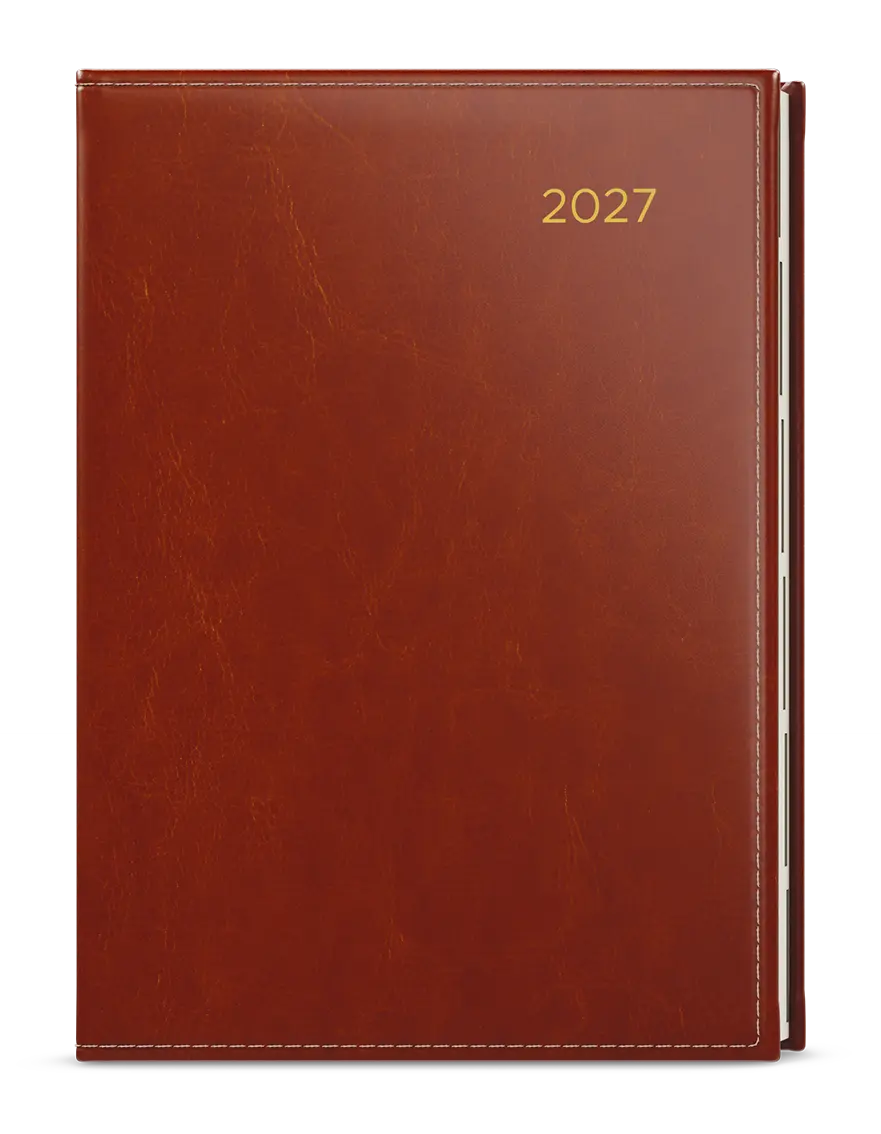 Diář 2027 Denní diář - Ctirad s výsekem - Premier - A5 - hnědá
