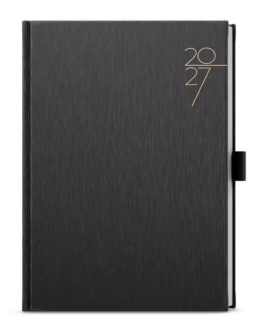 Diář 2027 Denní diář - David - ForMen - A5 - Black