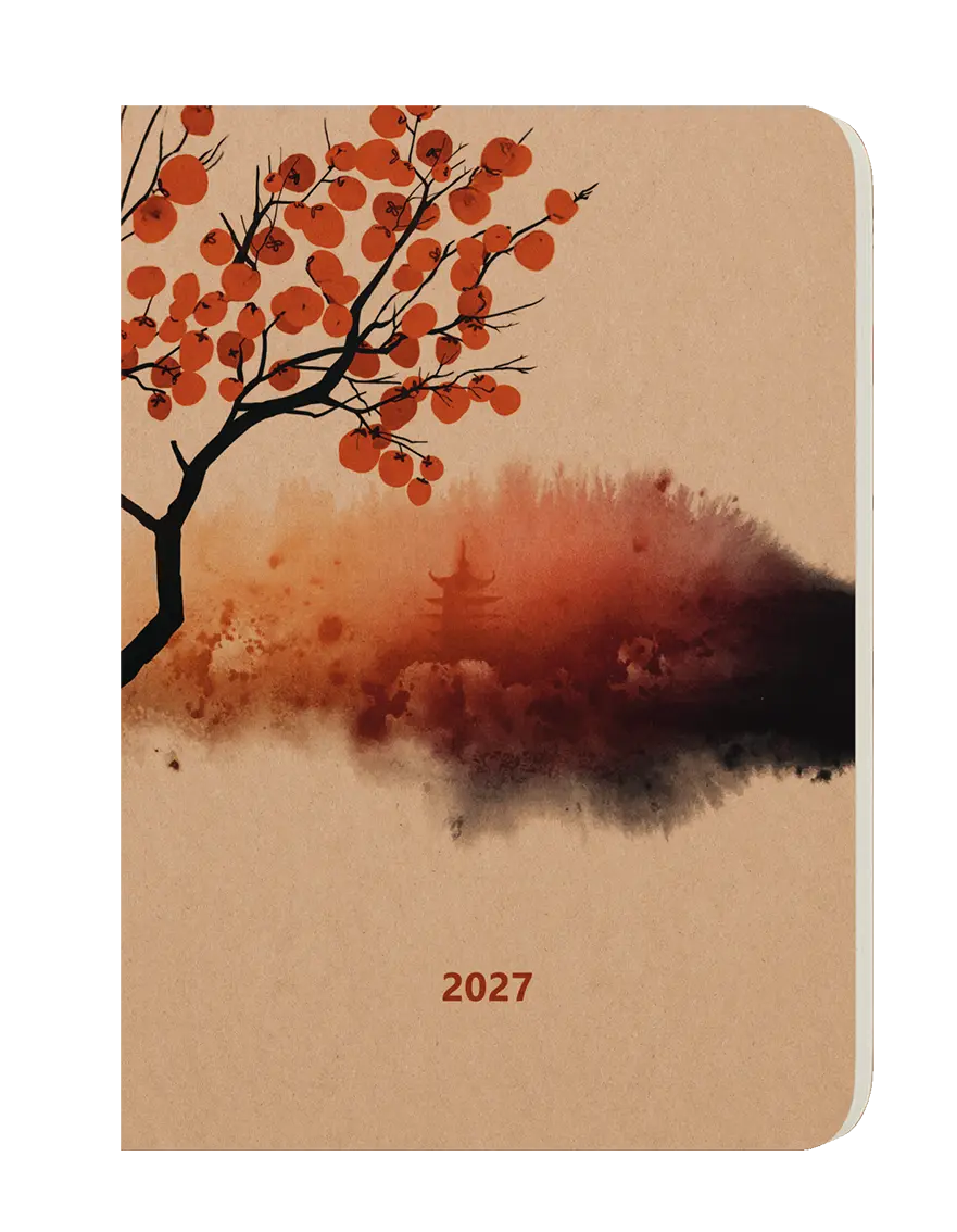 Diář 2027 Denní diář - David - Kraft - A5 - Zen