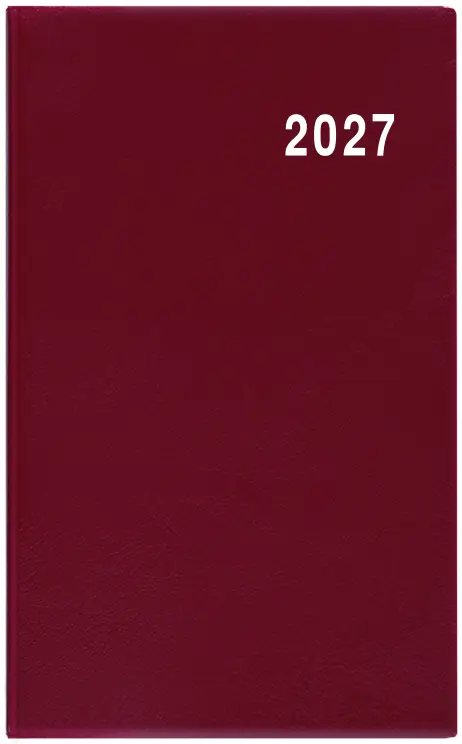 Diář 2027 Měsíční diář - Marika - PVC - bordó