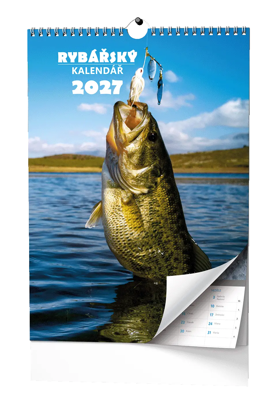 Nástěnný kalendář 2027 Nástěnný kalendář - Rybářský kalendář - A3