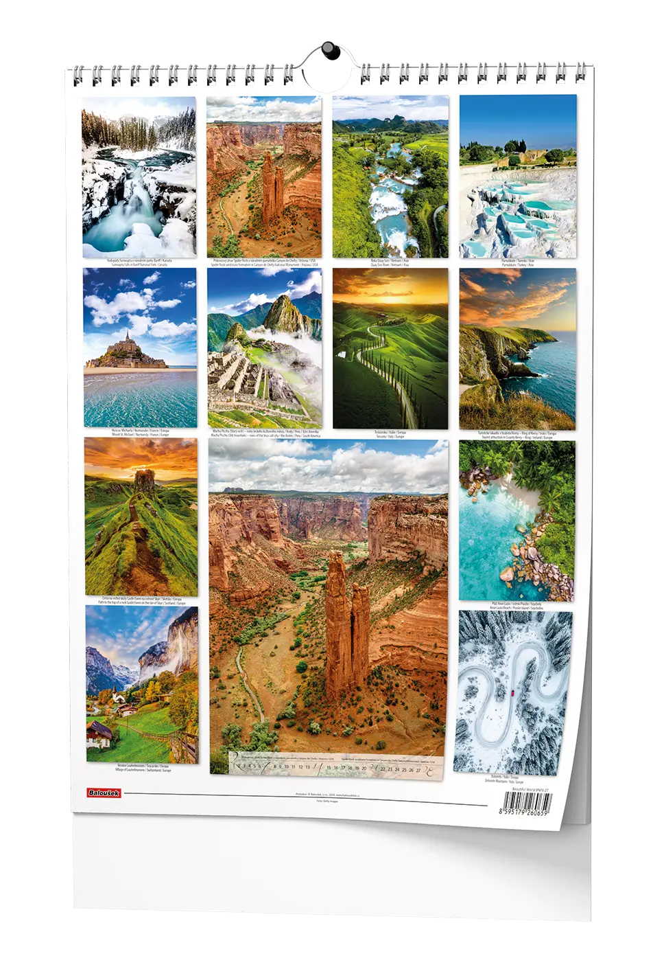 Nástěnný kalendář 2027 Nástěnný kalendář - Beautiful world - A3