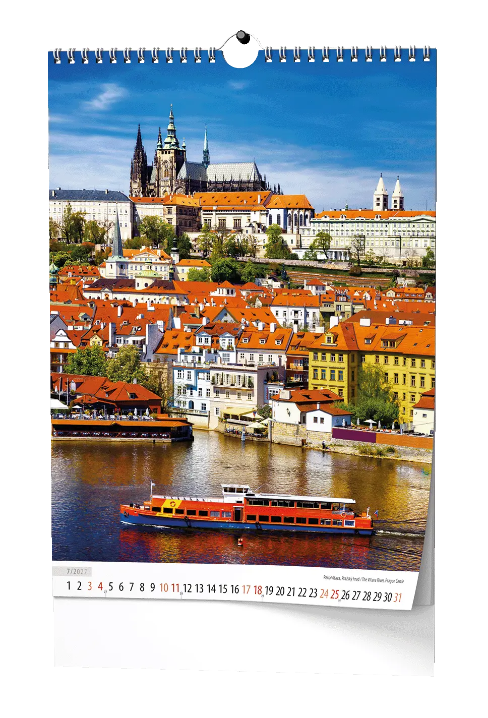Nástěnný kalendář 2027 Nástěnný kalendář - Praha - A3