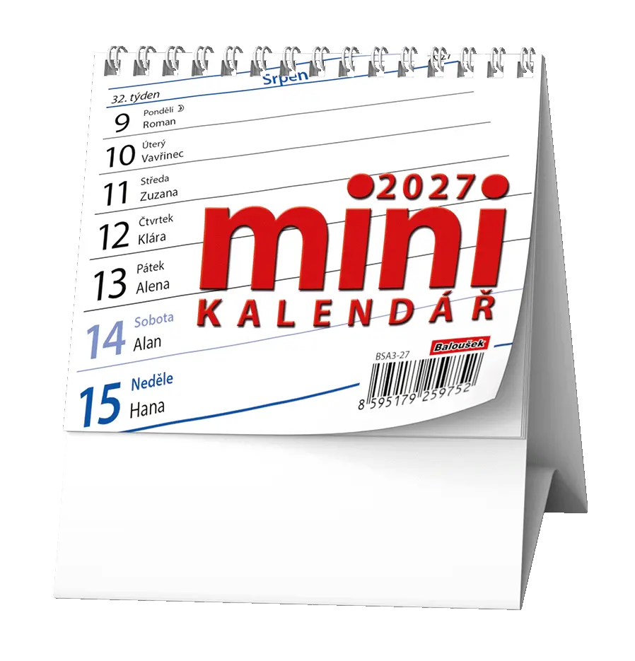 Stolní kalendář 2027 Stolní kalendář - MINI kalendář