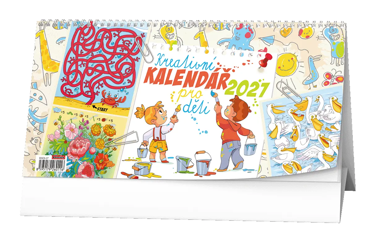 Stolní kalendář 2027 Stolní kalendář - Kreativní kalendář pro děti