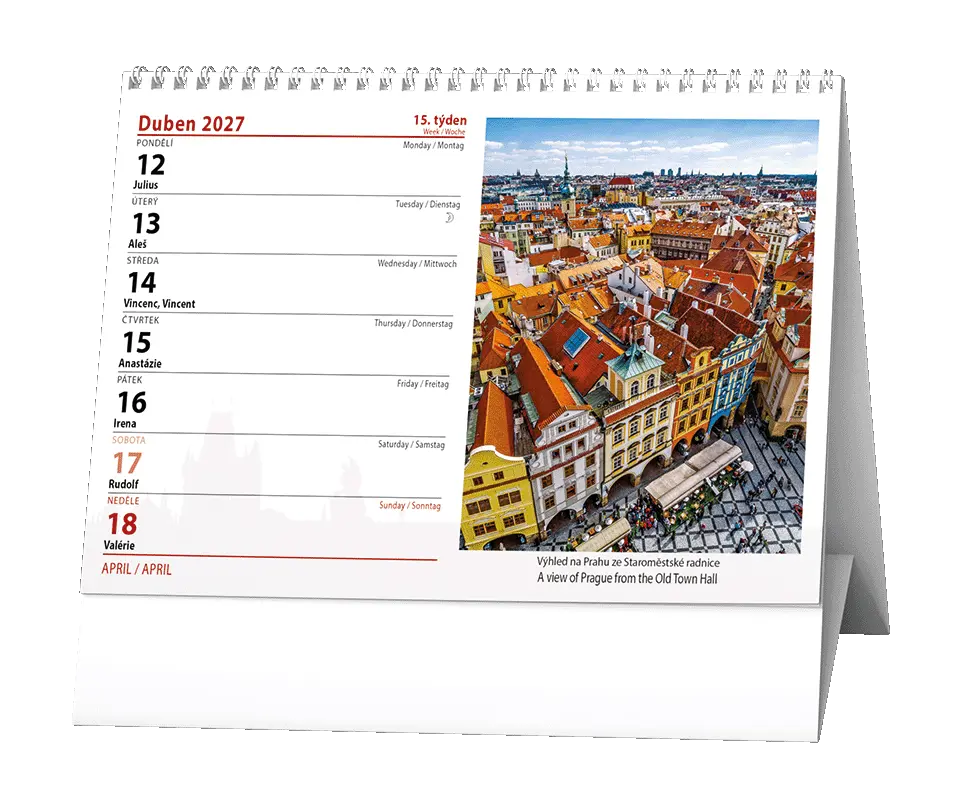 Stolní kalendář 2027 Stolní kalendář - Praha