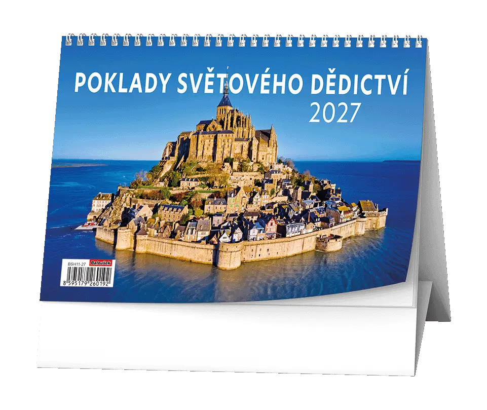 Stolní kalendář 2027 Stolní kalendář - Poklady světového dědictví
