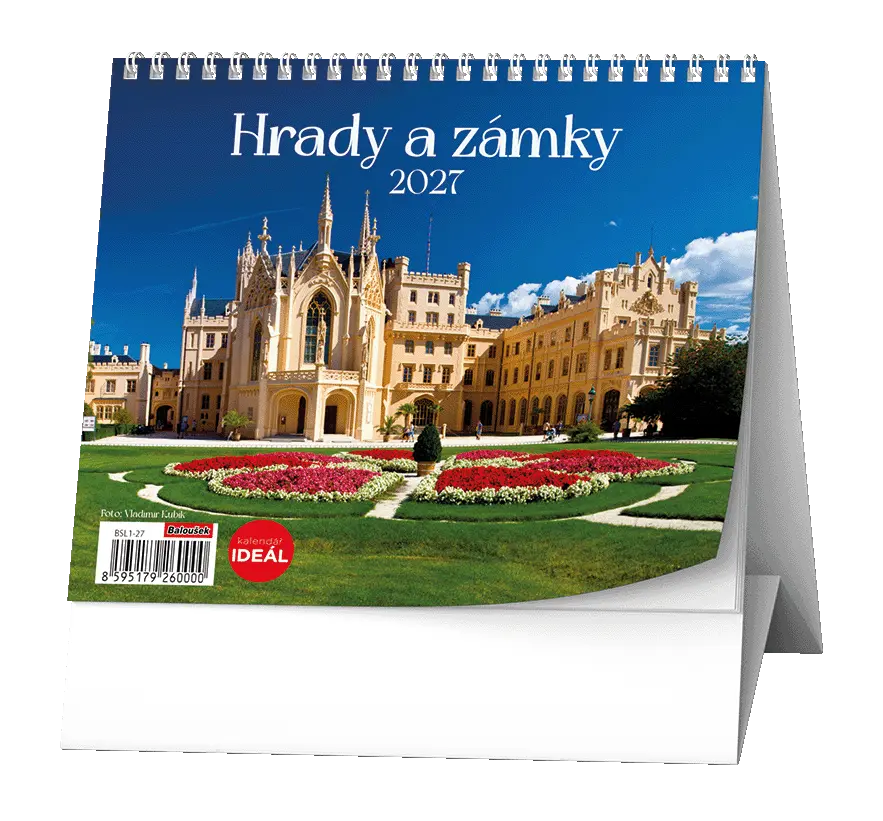 Stolní kalendář 2027 Stolní kalendář - IDEÁL - Hrady a zámky