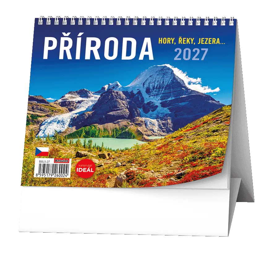 Stolní kalendář 2027 Stolní kalendář - IDEÁL - Příroda, hory, řeky, jezera…