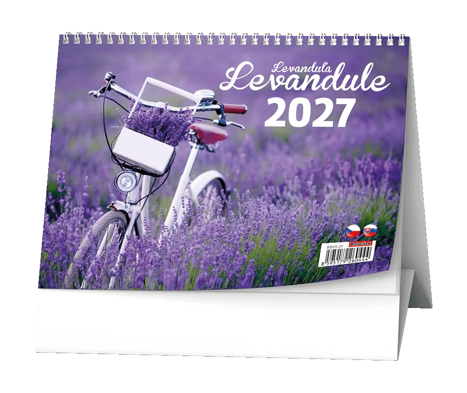 Stolní kalendář 2027 Stolní kalendář - Levandule