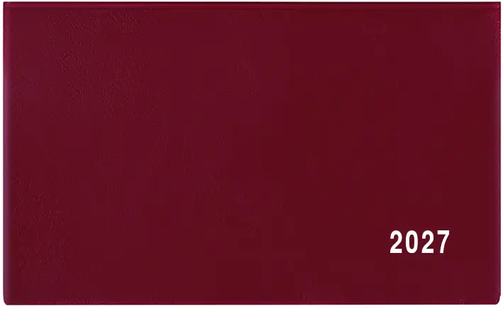 Diář 2027 Týdenní diář - Cyril - PVC - bordó