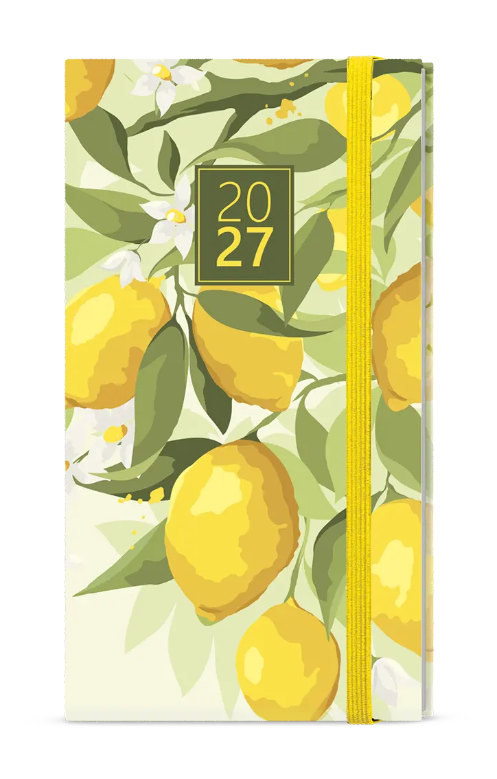 Diář 2027 Týdenní diář - Jakub - Lamino - kapesní - Citron