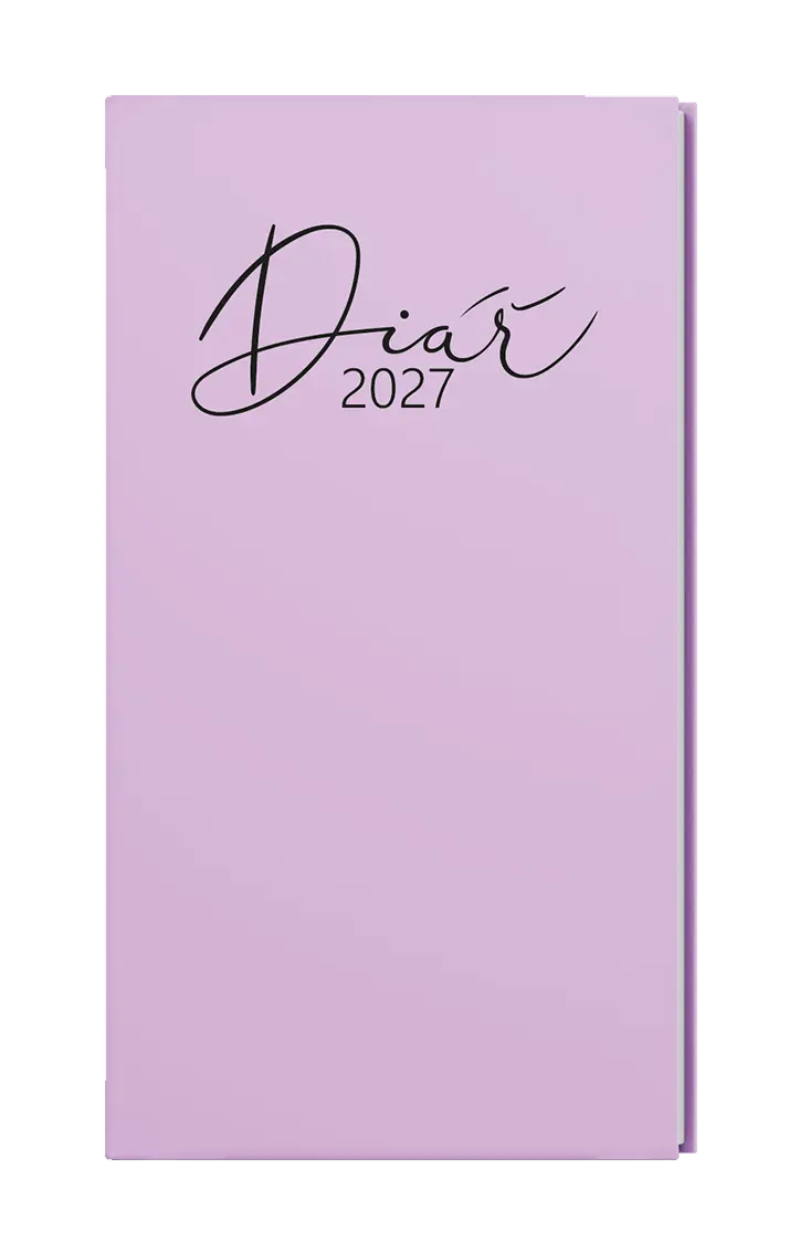 Diář 2027 Týdenní diář - Jakub - Pastel - kapesní - fialová