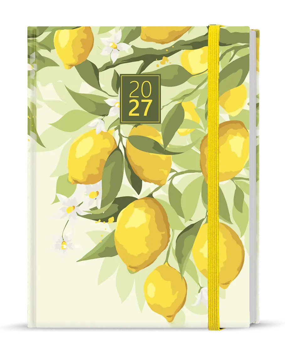 Diář 2027 Týdenní diář - Prokop - Lamino - B6 - Citron