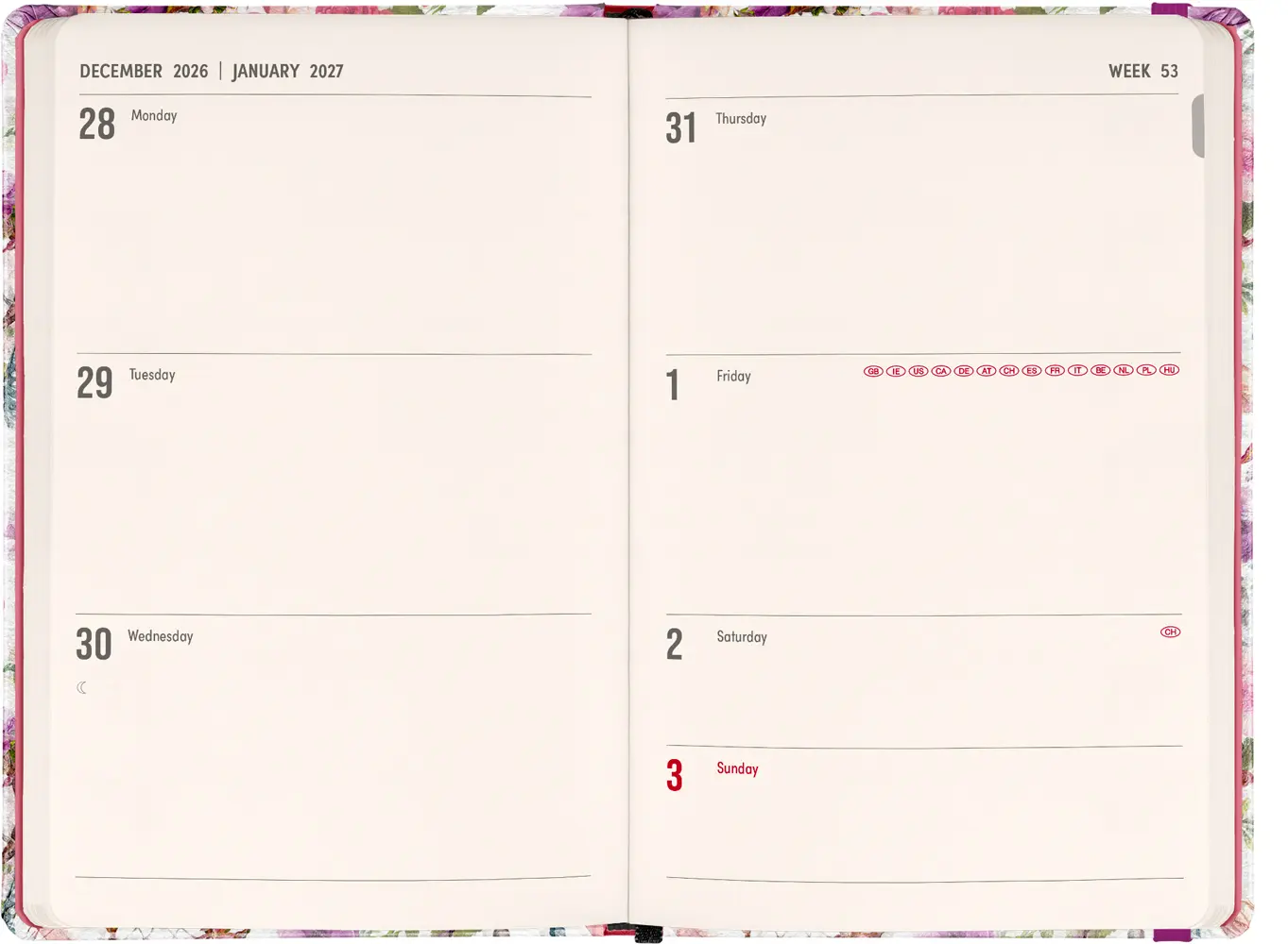 NOTIQUE Weekly Purse size planner Dream Catcher 2027, 9,8 x 14,5 cm