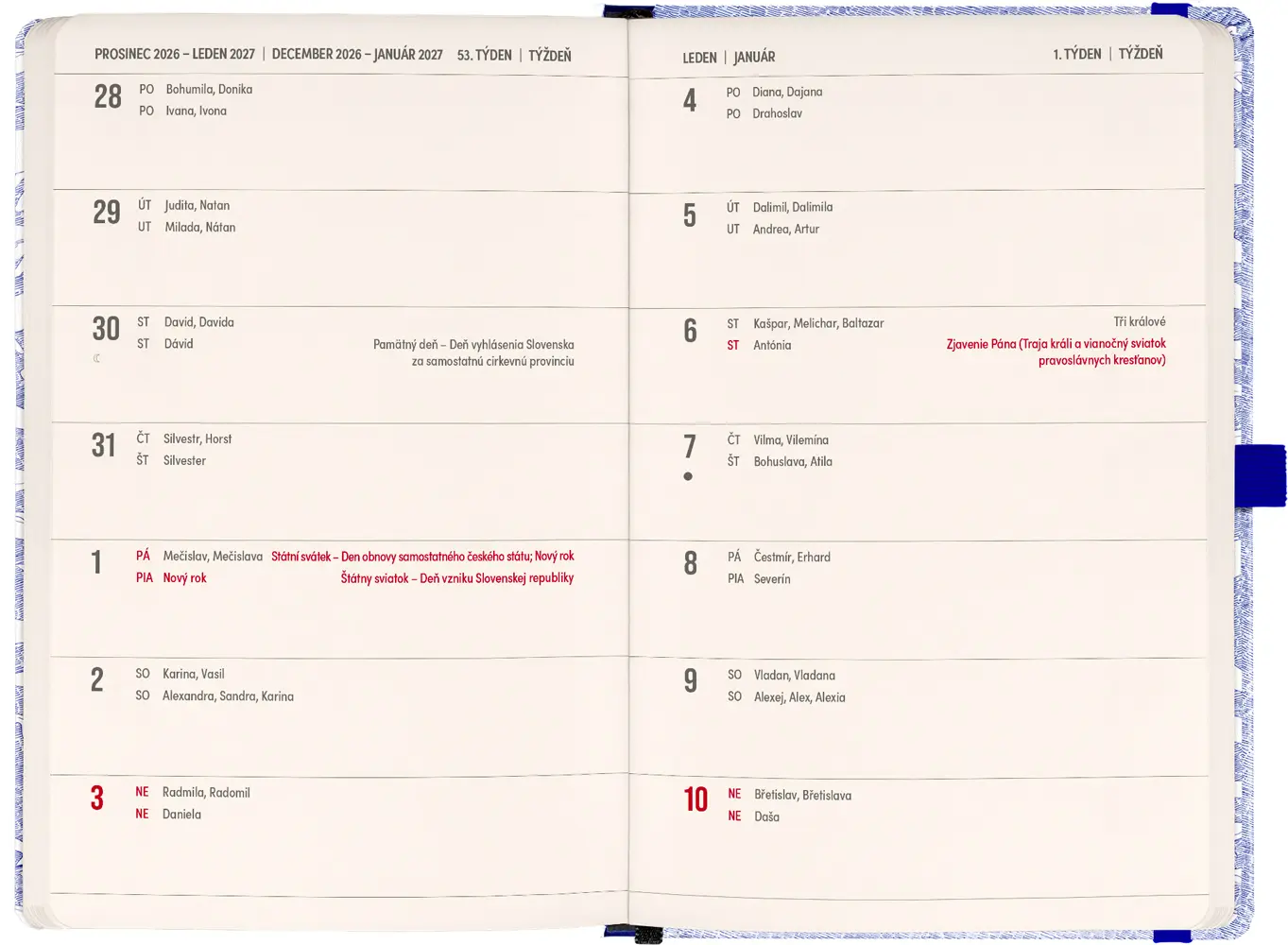 NOTIQUE Planbook diář/notes Pod mořem 2027, 13 x 21 cm