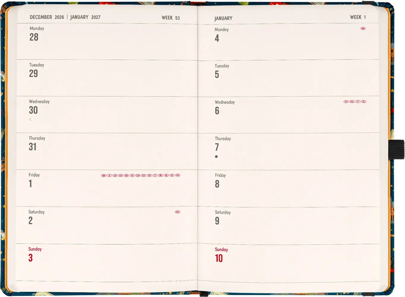 NOTIQUE Planbook planner/notebook Harry Potter – Hogwarts Express 2027, 13 x 21 cm