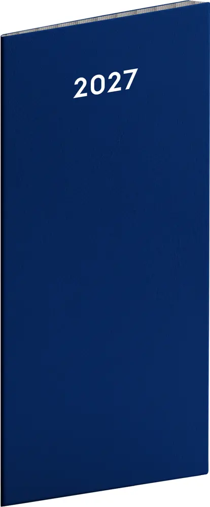 NOTIQUE Kapesní diář Modrý 2027, plánovací měsíční, 8 x 18 cm