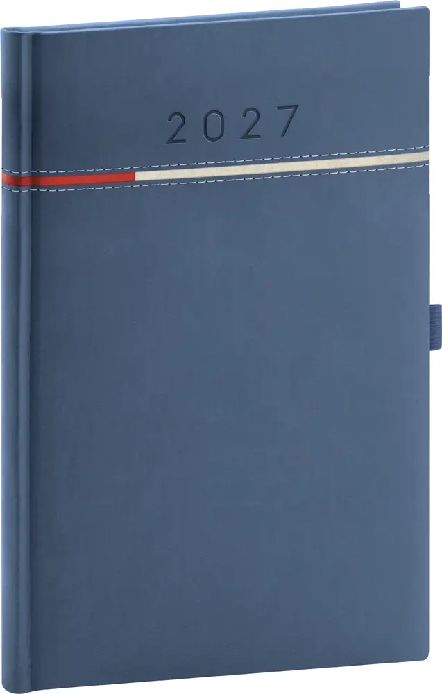 NOTIQUE Týdenní diář Tomy 2027, modro-červený, 15 x 21 cm