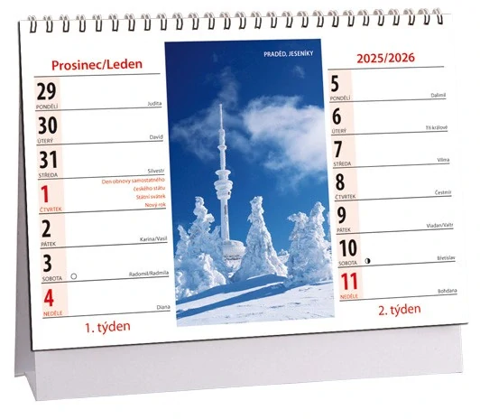 Kalendář Česká republika 2026