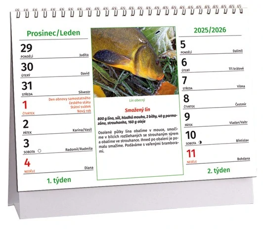 Kalendář Rybář, rybí speciality 2026