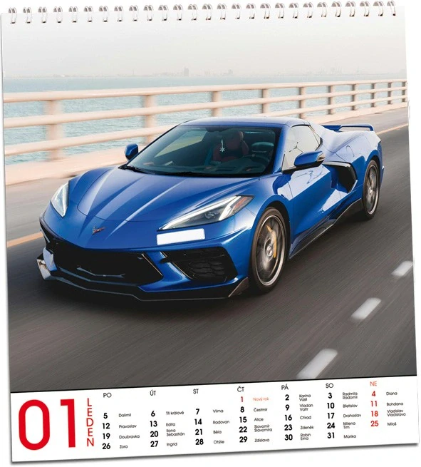 Kalendář Auta 2026