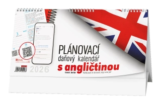 Stolní kalendář 2026 Plánovací daňový kalendář s angličtinou