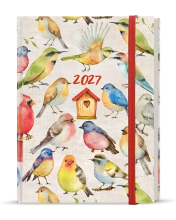Diář 2027 Denní diář - Adam - Lamino - B6 - Ptáčci