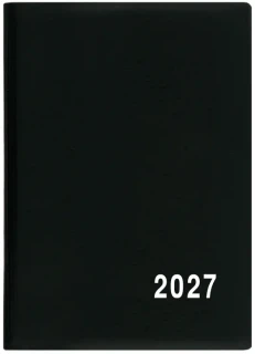 Diář 2027 Měsíční diář - Anežka - PVC - černá