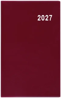 Diář 2027 Měsíční diář - Marika - PVC - bordó