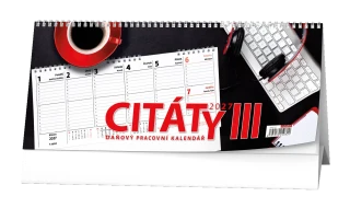 Stolní kalendář 2027 Stolní kalendář - Pracovní kalendář CITÁTY III