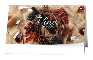 Stolní kalendář 2027 Stolní kalendář - Víno