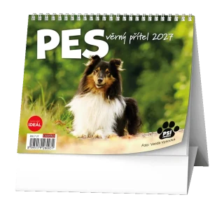 Stolní kalendář 2027 Stolní kalendář - IDEÁL - Pes - věrný přítel /s psími jmény/