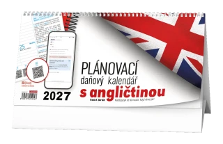 Stolní kalendář 2027 Stolní kalendář - Plánovací daňový kalendář s angličtinou