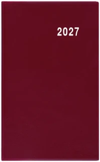 Diář 2027 Týdenní diář - Gustav - PVC - bordó