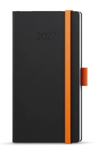 Diář 2027 Týdenní diář - Jakub - Nora - kapesní - oranžová