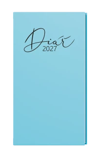 Diář 2027 Týdenní diář - Jakub - Pastel - kapesní - modrá