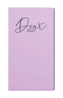 Diář 2027 Týdenní diář - Jakub - Pastel - kapesní - fialová