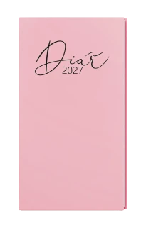 Diář 2027 Týdenní diář - Jakub - Pastel - kapesní - růžová
