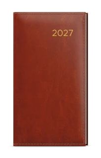 Diář 2027 Týdenní diář - Jakub - Premier - kapesní - hnědá