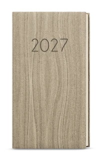 Diář 2027 Týdenní diář - Jakub - Wood - kapesní - světle hnědá