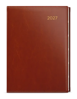 Diář 2027 Týdenní diář - Oskar - Premier - A5 - hnědá