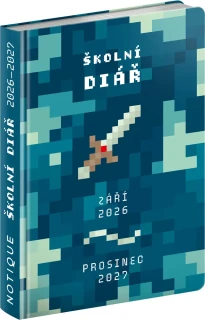 NOTIQUE Školní diář Gamer (září 2026 – prosinec 2027), 9,8 x 14,5 cm