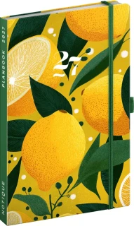 NOTIQUE Planbook diář/notes Citróny 2027, 13 x 21 cm