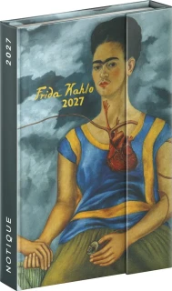 NOTIQUE Týdenní magnetický diář Frida Kahlo 2027, 11 x 16 cm